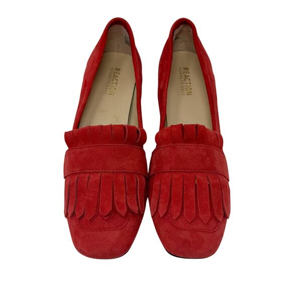 Kenneth Cole Reaction Michelle Loafer Pumps Womens size 7.5 M Red Suede - Picture 6 of 16